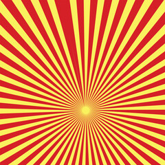 Square red and yellow sunburst background