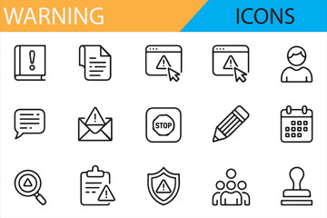 Set of Alert Icons for UI Design