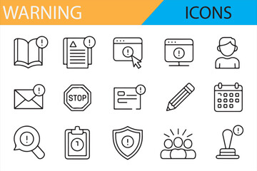 Simple Warning Icons for Websites