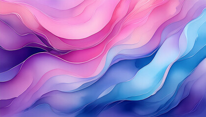 Obraz premium smooth artistic watercolor gradient with soft flowing colors in pink blue and purple