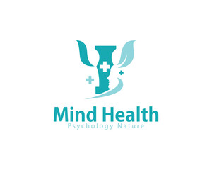 health care logo creative nature psychology health mind clinic