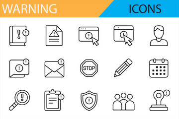 Digital Alert Symbols Vector Set