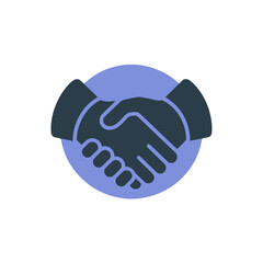 Obraz premium Handshake icon, Business agreement handshake icon, friendship, partnership, relation, cooperation, contract deal sign