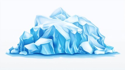 A stunning illustration of a glacier, showcasing the beauty and fragility of icy landscapes.