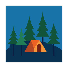 Obraz premium abandoned forest camp (2).eps