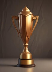 Abstract vector trophy, golden detail, bronze silhouette ,  shape,  trophy