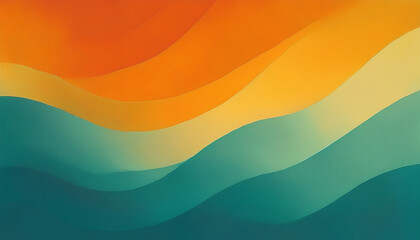 a smooth retro gradient background showcasing a seamless blend of orange yellow and teal hues enhanced with a grainy texture for a vintage feel