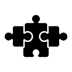 Obraz premium Puzzles Icon Black Vector Silhouette Isolated on Transparent Background