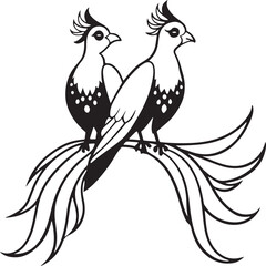 Stylized drawing of rooster in black and white suitable for vintage farm or rural artwork