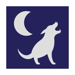 ghost dog barking at moon.eps