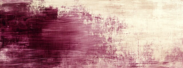 Obraz premium Retro abstract texture in burgundy and muted pink tones, distressed grain overlay and classic brush stroke patterns