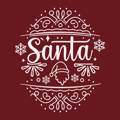Fototapeta premium Santa Claus Christmas Badge Design