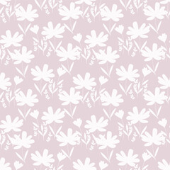 Seamless pattern with floral motifs. Vector illustration.	