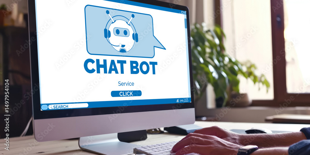 Poster chatbot software application for brisk online business that automatically reply to customer question