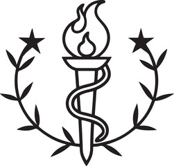 Black and white botanical symmetry design in a circular frame, perfect for eco, floral, and nature-based visuals.