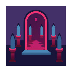 Fototapeta premium mirror maze in cursed realm (2).eps