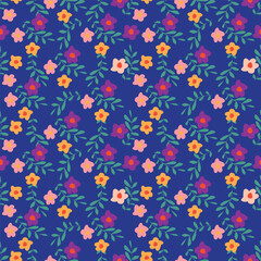 Christmas seamless pattern with berry and pine branch, winter design, hand drawn elements