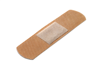 Single adhesive bandage isolated on a white background png ai generated