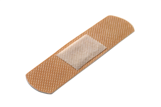 Single adhesive bandage isolated on a white background png ai generated