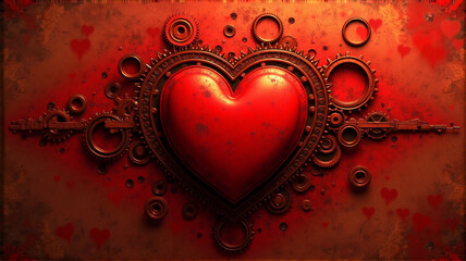 grunge heart background
