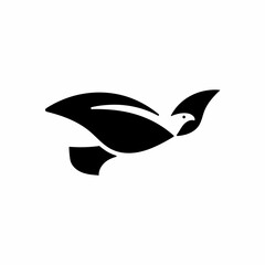 vector silhouette of a bird