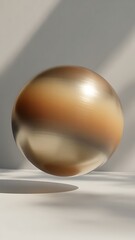 Golden sphere abstract minimalist background design