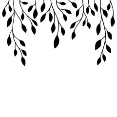 floral frame ivy drawing