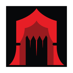 vampire lair with red velvet curtains (3).eps