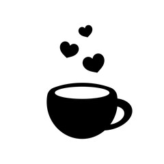 cup of coffee hand drawing minimalist illustration
