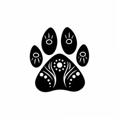 creative Silhouette Paw Print icon Vector Illustration 