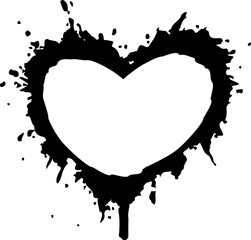 Fine splatter of dispersed ink particles radiating from a hollow circle in the center with minimal surrounding marks.