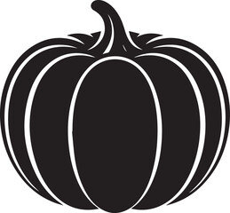 Pumpkin Silhouette Black Vector | Halloween Clipart Illustration Vector Format