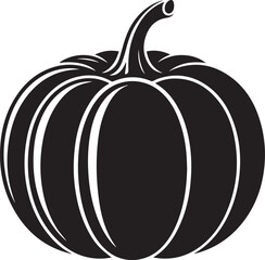 Pumpkin Silhouette Black Vector | Halloween Clipart Illustration Vector Format
