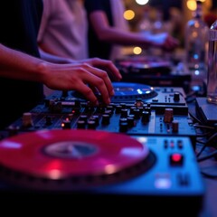 Obraz premium DJ Equipment in Action
