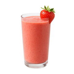 strawberry smoothie with strawberry isolated on transparent or white background png