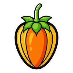 Habanero Pepper icon on white background 