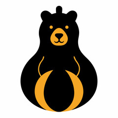 Honey Bear Squash Silhouette icon on white background