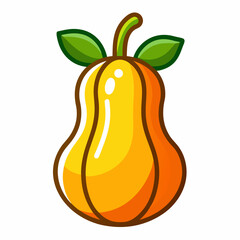 Honeynut Squash icon on white background 
