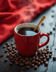 Gordijnen cup of coffee © Freaking Beautiful