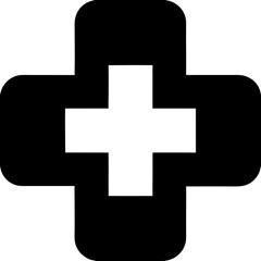 Fototapeta premium Medical Cross Plus Icon Symbol Sign