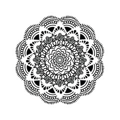 Beautiful circle pattern mandala art isolated on a white background, Indian style mandala art for festival decoration, decoration elements for meditation poster, henna, tattoo art