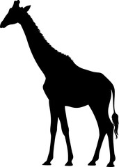 giraffe line art silhouette illustration