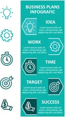 Business Infographic Vector Elements Set – Seamless Icons and Design Symbols for Web and Presentation