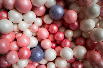 Closeup of sugar beads for cake decoration