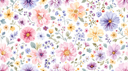 Spring  Watercolor flowers background, Colorful flower Watercolor background