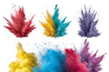 Vibrant Color Powder Explosions A Collection of High-Resolution Stock Photos