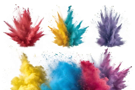Vibrant Color Powder Explosions A Collection of High-Resolution Stock Photos