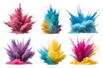 Vibrant Color Powder Explosions A Collection of High-Resolution Images