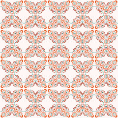 Decorative Pattern Design with Colorful Circle and Swirl Elements for Background