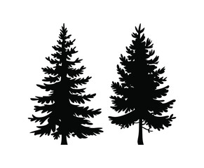 Minimal Pine Tree Silhouette Collection Template
